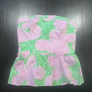 Green and Pink Floral Top